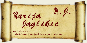 Marija Jaglikić vizit kartica